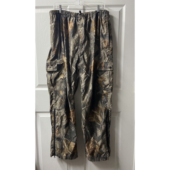 Field and Stream Pants Mens Large Pull on Lined Cargo Camoflauge Hunting Damaged - Picture 2 of 11